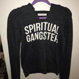 spiritual gangster grey hoodie